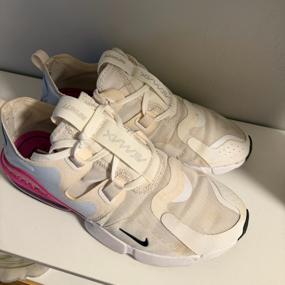 Nike Women's Air Max Infinity Cream and Pink Sneakers - Picture 4 of 4